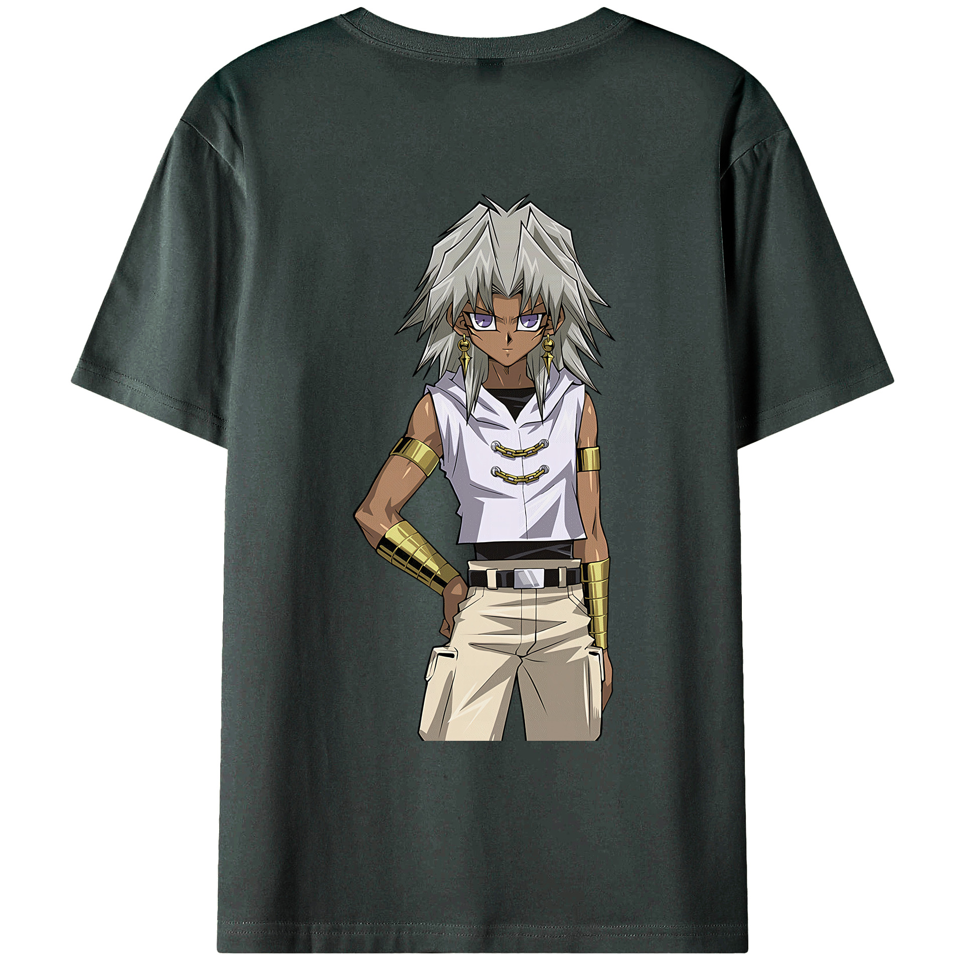 （画像用） 遊☆戯☆王 Yu-Gi-Oh! 綿100％ メンズ半袖Tシャツ（バックプリント） 通気性